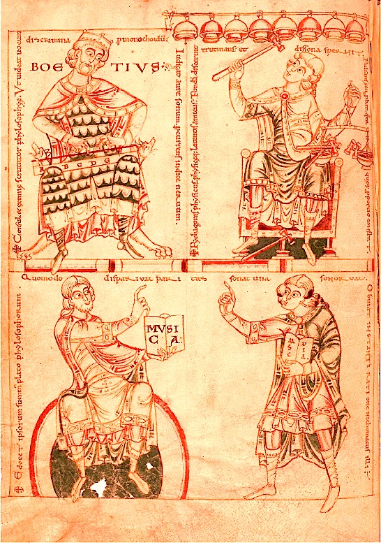 Boethius and Pythagoras engraving