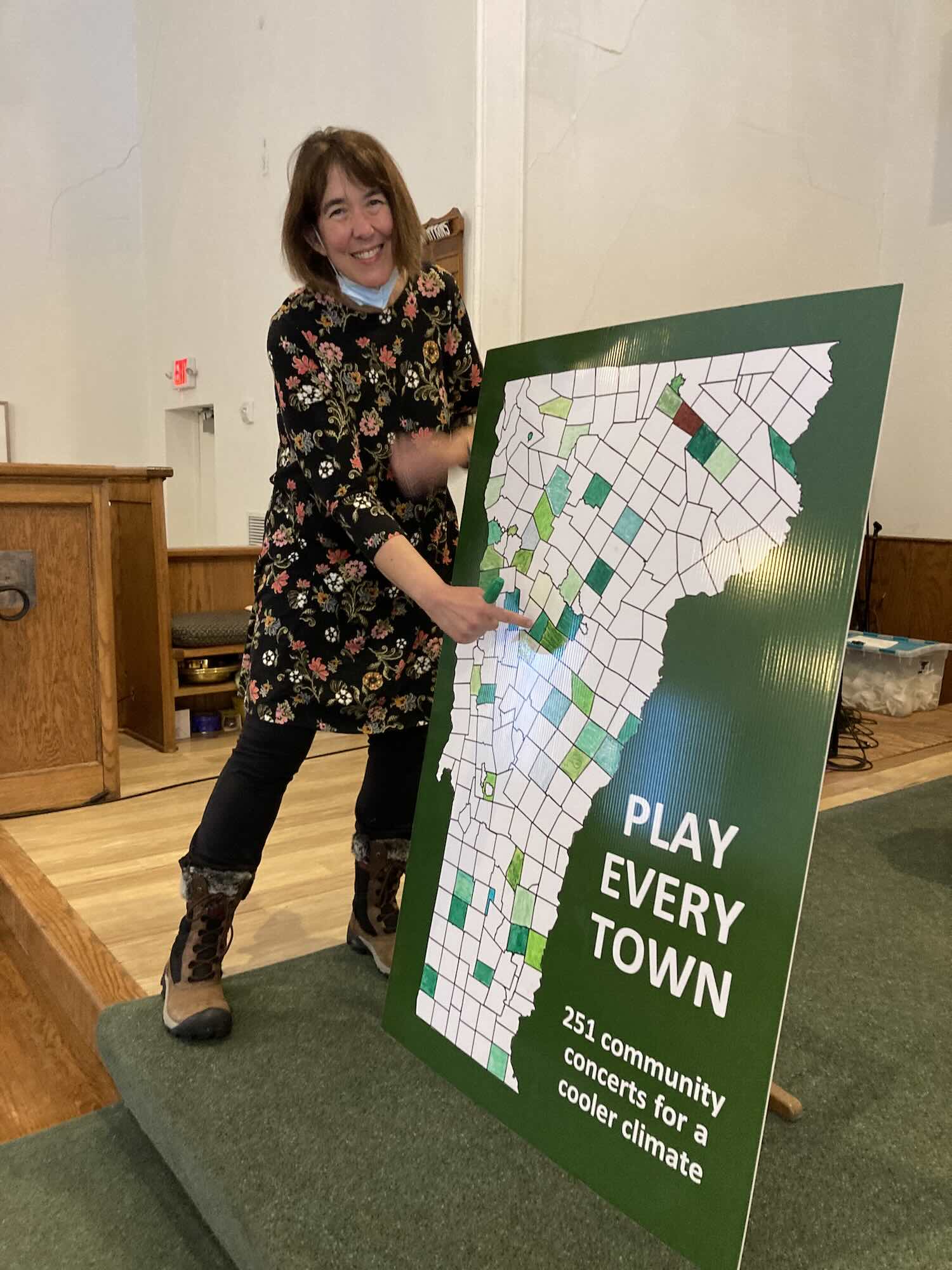 Elizabeth fills in map