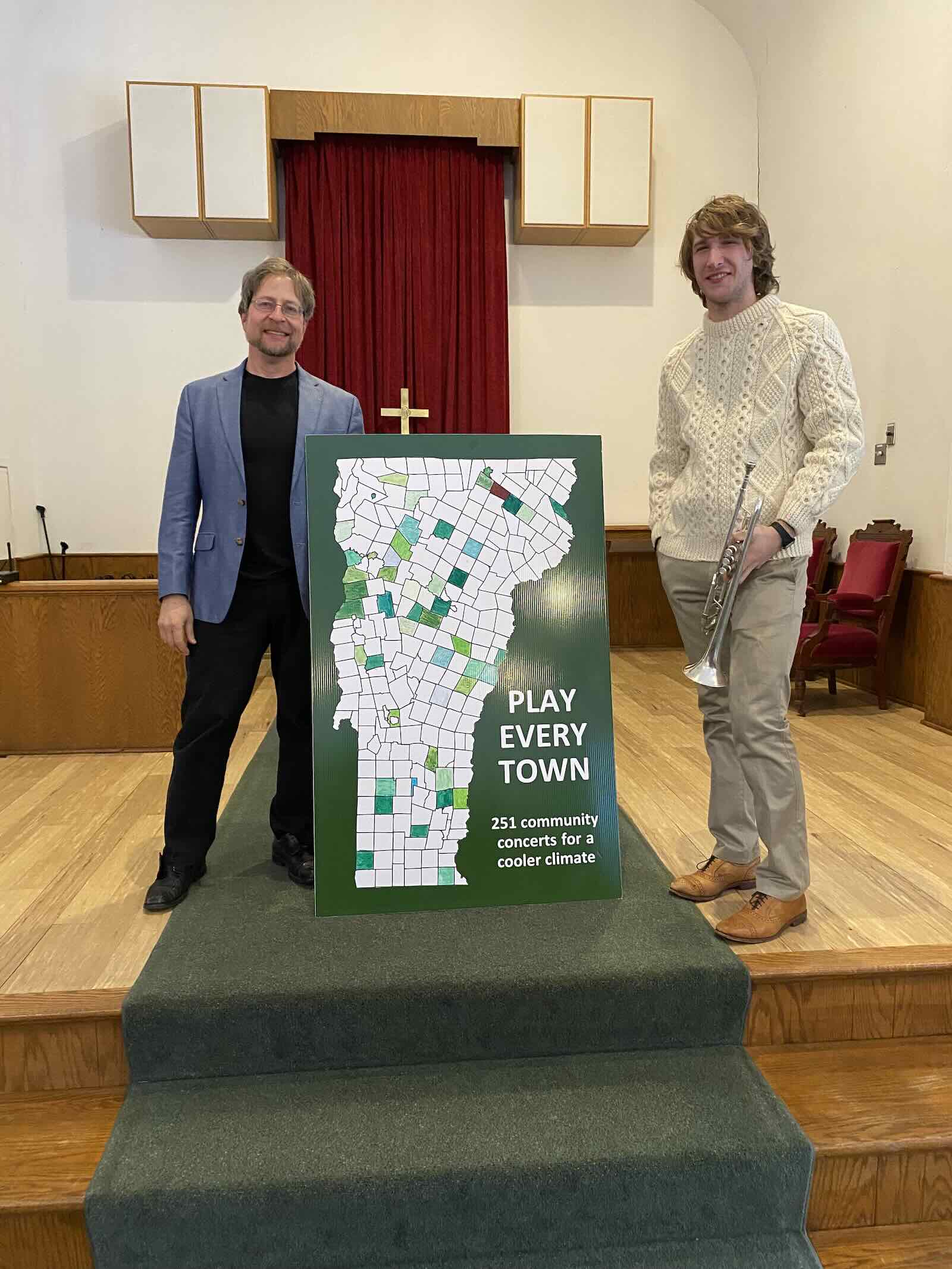 Henry & David with map